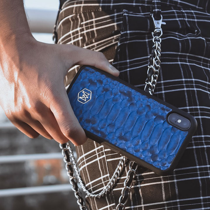 cover iphone x in vera pelle di pitone custodia iphone