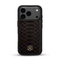 COVER IPHONE-17-PRO-IN-PELLE-DI-PITONE-NERO