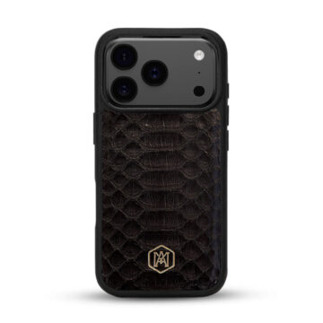 COVER IPHONE-17-PRO-IN-PELLE-DI-PITONE-NERO